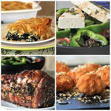 Continue preparing for your greek dinner party by topping the romaine lettuce with chopped cucumber, quartered cherry tomatoes, kalamata olives, cubed or crumbled feta, and fresh herbs. Terrific Entertaining At Home With This Greek Feast Compass Fork