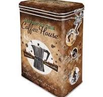 Nostalgic-Art Retro coffee tin box, 44 oz, Coffee House – Gift idea for  coffee fans, metal clip top can, vintage design