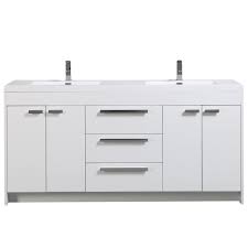 Wyndham collection deborah 72 inch double bathroom vanity in white, white carrara marble countertop, undermount square sinks, and no mirror. Eviva Lugano 72 White Modern Bathroom Vanity With White Integrated Acrylic Double Sink Walmart Com Walmart Com