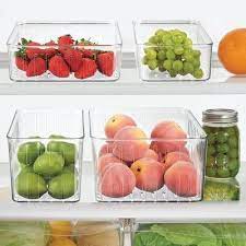 Nock, department of horticulture, cornell university. Mdesign Vented Fridge Storage Bin For Fruit Vegetables 4 Piece Set Clear Fruit Storage Fridge Storage Produce Bin