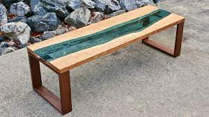 The continuity of grains adds a unique essence to the furniture image: Live Edge River Coffee Table How To Build Woodworking Youtube