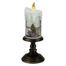 Northlight 10 25 In Battery Operated Led Lighted Flameless Glitter Santa Christmas Candle Decoration Walmart Com Walmart Com