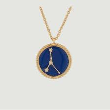 Grey ribbon brain tumor cancer & diabetes silver plated necklace. Cancer Zodiac Sign Necklace Gold Les Nereides L Exception