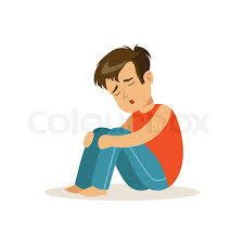 If you're looking for the best sad anime boy wallpaper then wallpapertag is the place to be. Frustrated Sad Boy Character Sitting Stock Vector Colourbox