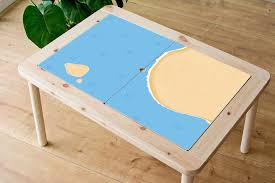 Ikea Flisat Children S Table Decal Sea Adventure Furniture Sticker Furniture Not Included In 2020 Childrens Table Kids Play Table Childrens Chairs