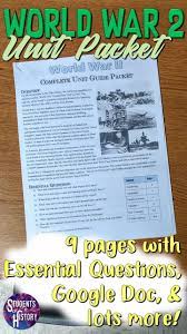 World War 2 Study Guide And Unit Packet World History Teaching Study Guide Teaching History