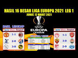 Uefa europa league, juga dikenal sebagai uel, adalahturnamen sepak bola profesional di europe untuk pria. Hasil Liga Europa Tadi Malam 16 Besar Leg 1 Manc