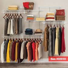 Closetmaid Shelftrack 7 Ft To 10 Ft 13 4 In D X 120 5 In W X 79 9 In White Wire Steel Closet System Organizer Kit 2091 The Home Depot Closet Organizing Systems Closet Organizer Kits Adjustable Closet Organizers