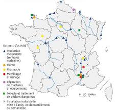 La prochaine fois que vous entendrez quelqu'un dire qu'en france, il n'y a aucun risque de tsunami vous pourrez lui répondre Localisation Des Centrales Nucleaires Et Des Secteurs D Activite Du Download Scientific Diagram
