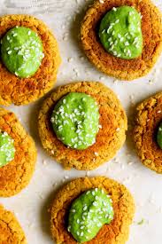 Vegan Baked Carrot Falafel With Carrots And Green Tahini Sauce Recipe Recipe Falafel Recipe Baked Falafel Baked Falafel