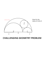 Solve For The Radius Geometry Puzzle A Challenging Problem In 2020 Math Tutorials Geometry Problems Solving