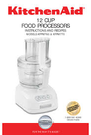 kitchenaid kfpm770 instructions and