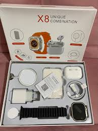 El Kit X8 es el combo perfecto para quienes buscan practicidad, rendimiento y diseño moderno. Ideal para mantenerte conectado, con energía y siempre a la moda. 💻✨ 📦 Incluye: • 🕒 Reloj inteligente