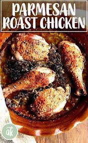 Roast Chicken Legs With White Wine Parmesan Alexandra S Chicken Recipe Recipes Roasted Chicken Legs Oven Roasted Whole Chicken