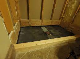 Pull up the pan until the floor is exposed. How To Build A Tile Shower Floor Shower Pan Construction Diy