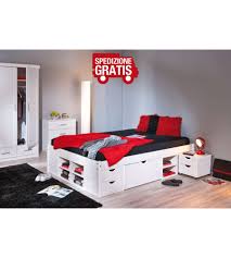 Nello stesso spazio occupato dal letto trova posto una soluzione d'arredo con. Offerta Letto Piazza E Mezza Till 140 X 200 Bianco