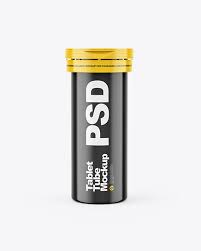 Download Glossy Tablet Tube Mockup In Tube Mockups On Yellow Images Object Mockups