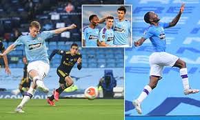 The official manchester city facebook page. Manchester City 3 0 Arsenal Raheem Sterling Opens Up The Scoring On Premier League S Return Daily Mail Online