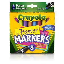 Crayola 8ct Poster Markers Crayola Markers Washable Markers Crayola