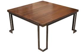 Perfect to feel the atmosphere of an american loft. Modern Metal And Wood Coffee Table Mortise Tenon