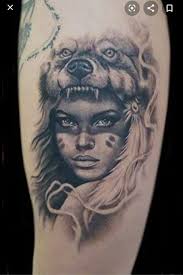 India Urso Wolf Girl Tattoos Headdress Tattoo Indian Girl Tattoos