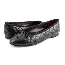 Chanel Aged Calfskin Quilted Ballerina Flats Black Us 8 5 Leprix