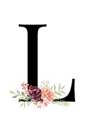 Letter L Floral Alphabet Instant Digital Download Etsy Monogram Printable Letters Monogram Printable Monogram Wallpaper