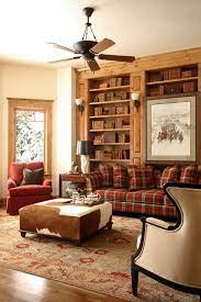 Country Neutrals Living Room With Plaid Couch Plaid Living Room Rustic Living Room Brown Living Room