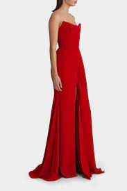 Alex Perry Satin Back Strapless Drape Gown Myer Online Dressy Fashion Fashion Design Collection Dresses