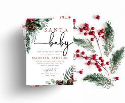 Santa Baby Winter Baby Shower Invitation December Baby Shower Etsy In 2021 Baby Shower Winter December Baby Shower Winter Baby Shower Invitations