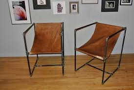 Ingenious Chairs Made From Pipes And Ikea Cowhide Rugs