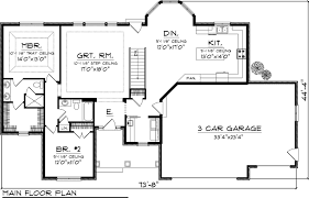 Home designs with a half story upstairs have a rich history. House Plan 73148 Ranch Style With 1645 Sq Ft 2 Bed 1 Bath 1 3 4 Bath