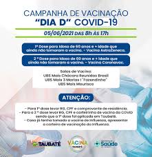 O auxílio emergencial são r$ 9 bilhões por mês. Prefeitura De Taubate Vacinacao Taubate Dia D Covid 19 Taubate Realizara Nesse Sabado Dia 05 De Junho O Dia D Para Vacinar Contra A Covid 19 A Vacinacao Sera Feita Para
