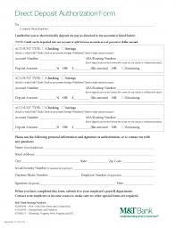 Free M&T Bank Direct Deposit Authorization Form - PDF