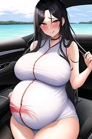 Anime Pregnant Huge Boobs 70s Age Ahegao Face Black Hair Slicked Hair Style  Dark Skin Watercolor Car Close Up View Working Out Geisha  3662440590973780369 - AI Hentai