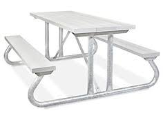 Aluminum Picnic Tables Alumninum Benches In Stock Uline Mesa De Picnic Madera Y Metal Aluminio