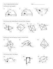 5 trapezoids and kites vocabulary kite trapezoid base of a trapezoid leg of a trapezoid base angle of a trapezoid isosceles trapezoid 6. Area Of Trapezoids Rhombus And Kite Area Of Trapezoids Rhombus And Kites Name Find The Area Of Each Trapezoid 1 8 Cm 2 6 Cm 3 14 Cm 5 Cm 20 Cm 6 Cm 9 Course Hero