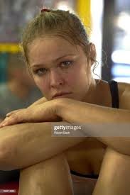 Closeup portrait of Ronda Rousey during photo shoot at Glendale...
