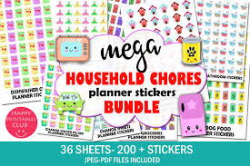 Download 738 file folder icon free vectors. Mega Household Chores Planner Stickers Graphic By Happy Printables Club Creative Fabrica