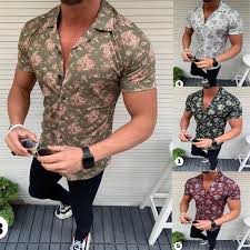 Free uk mainland delivery when you spend £50 and over. Fashion Shirts For Men Short Sleeve Floral Print Shirt Summer Shirts Men Dress Camisa Button Lapels Collar Male Turn Down Collar Casual Shirts Aliexpress