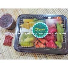 Bisa juga dimasukkan ke dalam mangkuk dengan bungkus plastik (plastic wrap). Rujak Buah Potong Rujak Buah Rujak Mangga Asinan Shopee Indonesia