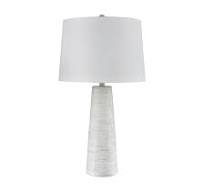 White Washed Ribbed Table Lamp