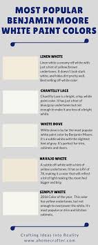 Most Popular Benjamin Moore White Paint Colors White Paint Colors Paint Colors For Home Paint Colors Benjamin Moore