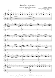 Samajavaragamana Easy Piano Notes Ala Vaikunthapurramuloo Piano Notes Songs Easy Piano Song Notes