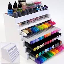 Craft Marker Organizer Great For Pens Inks Daubers And Card Making Supplies Pen Storage Pen Organization Stationary Organization