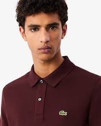 Manga Larga Lacoste Slim Fit Polo Piku00e9 Bordeaux Bei Care Of Carl Polo  Lacoste Hombre