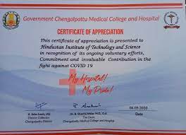 At school, it can be given to students who did outstanding academic or extracurricular work. Hindustan Institute Of Technology Science Ø¹Ù„Ù‰ ØªÙˆÙŠØªØ± Hits Is Acknowledged With Appreciation Certificate From Mr John Louis Collector Chengalpet District For Its Continued Contribution Towards Design And Development Of Sevili Robot