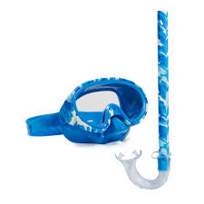 Aqua2ude Aqua2ude Camo Snorkel Swim Goggle Set A2camosettr The Home Depot Swimming Goggles Blue Camo Snorkel Mask