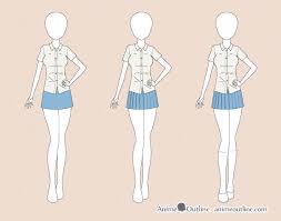 Learn how to draw anime clothes pictures using these outlines or print just for coloring. How To Draw Anime Clothes Animeoutline