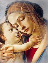 Madonna and Child with Angels " 1465/1470 Attributed to Sandro Botticelli  Period: Early Renaissance Location: National Gallery Of Art, Washington DC  in USA Oil